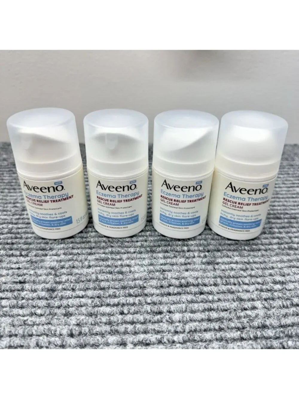 Aveeno Eczema Therapy Rescue Relief Treatment Gel Cream -1.5 oz Lot Of 4 NEW